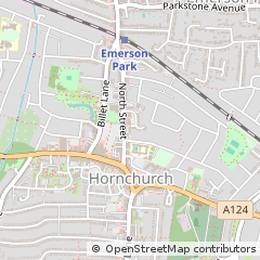 Map of Hornchurch, Essex