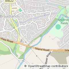 Map of Bridgend, MID Glamorgan