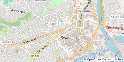 Map of Swansea