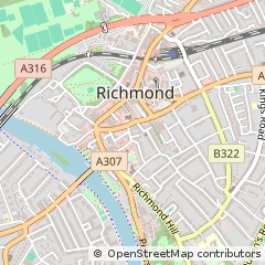Map of Richmond, Surrey