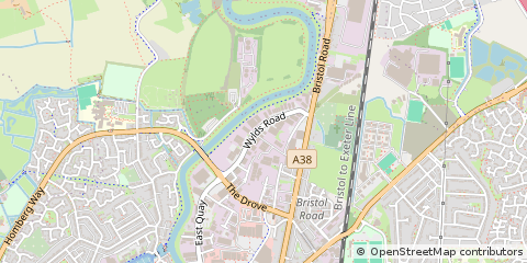 Map of Bridgwater, Somerset