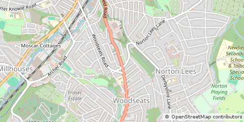 Map of Sheffield