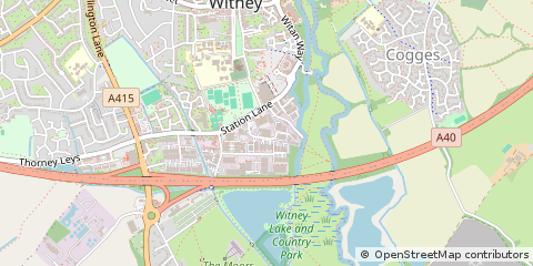 Map of Witney, Oxfordshire