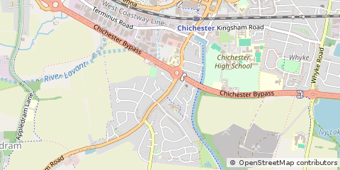 Map of Chichester, West Sussex