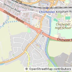 Map of Chichester, West Sussex