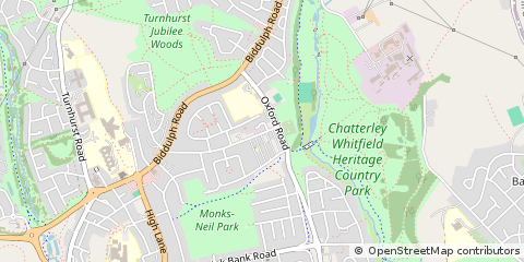 Map of Stoke on Trent, Staffordshire