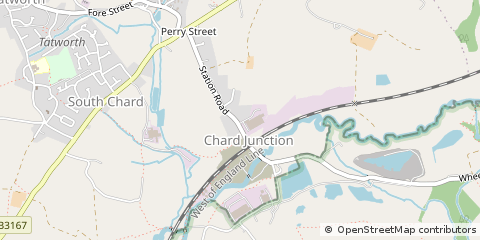 Map of Chard, Somerset