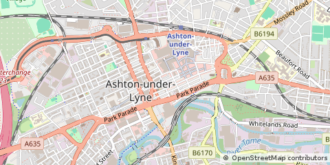Map of Ashton Under Lyne