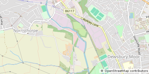 Map of Heckmondwike, West Yorkshire
