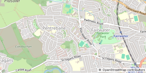 Map of Fairwater, Cardiff