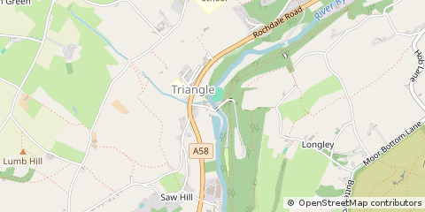 Map of Sowerby Bridge, West Yorkshire