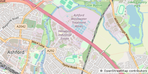 Map of Ashford, Kent