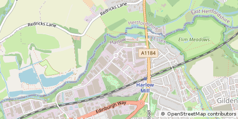 Map of Harlow, Essex