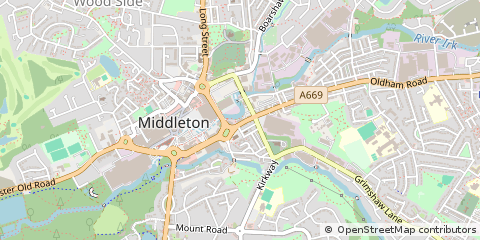 Map of Manchester, Lancashire