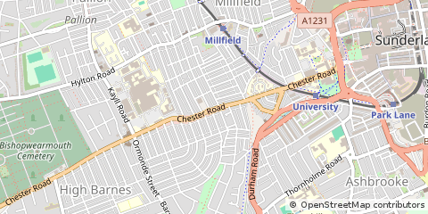 Map of Sunderland