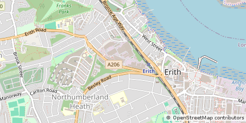 Map of Erith, Kent