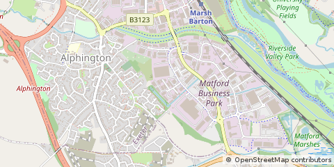 Map of Exeter, Devon