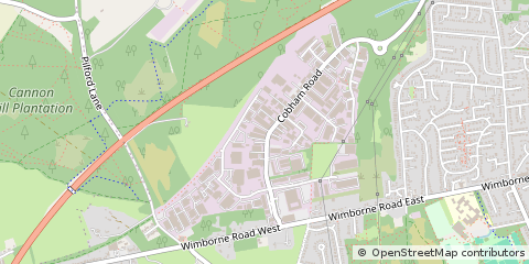 Map of Wimborne, Dorset