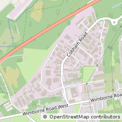Map of Wimborne, Dorset