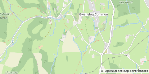 Map of USK, Gwent