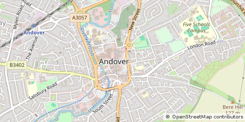 Map of Andover, Hampshire