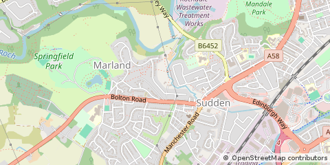 Map of Rochdale, Lancashire