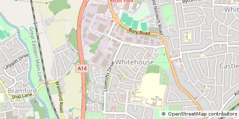 Map of Ipswich, Suffolk
