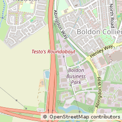 Map of Boldon, Tyne & Wear
