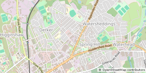 Map of Derker, Oldham