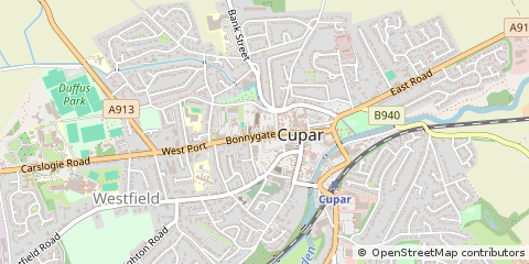 Map of Cupar, Fife