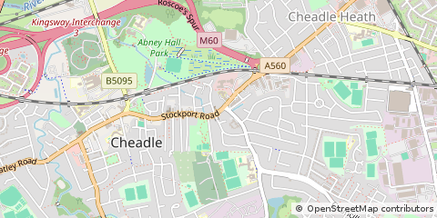 Map of Cheadle, Cheshire