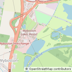 Map of Wyboston, Bedford