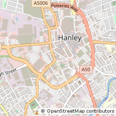 Map of Stoke on Trent, Staffordshire