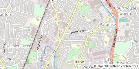 Map of West Midlands