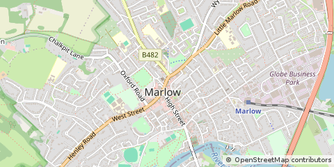 Map of Marlow, Buckinghamshire