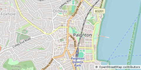 Map of Newton Abbot, Devon