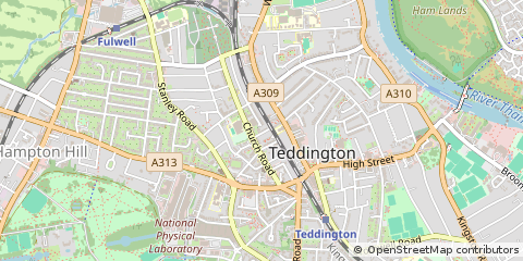 Map of Teddington, Middlesex