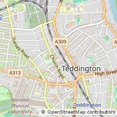 Map of Teddington, Middlesex
