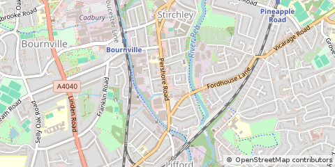 Map of Birmingham, West Midlands