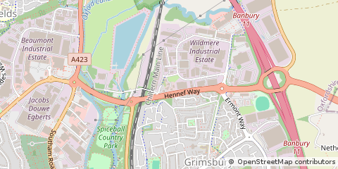 Map of Banbury, Oxfordshire