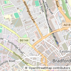 Map of Bradford, West Yorkshire