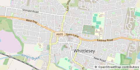 Map of Whittlesey, Cambridgeshire