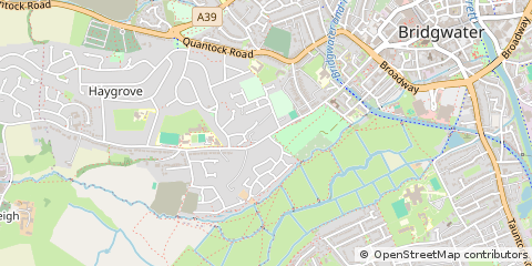 Map of Bridgwater, Somerset