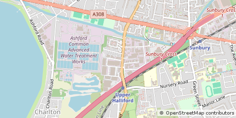 Map of Sunbury-on-Thames