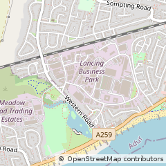 Map of Lancing, West Sussex