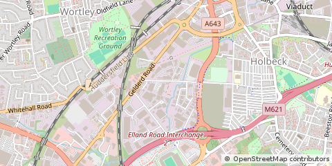 Map of Leeds, West Yorkshire
