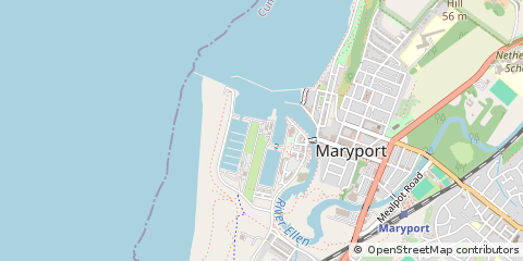 Map of Maryport, Cumbria