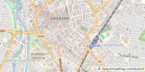 Map of Leicester
