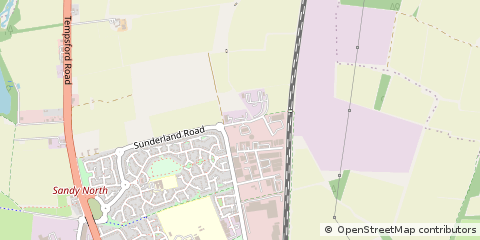 Map of Sandy, Bedfordshire