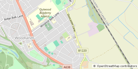 Map of Doncaster, South Yorkshire